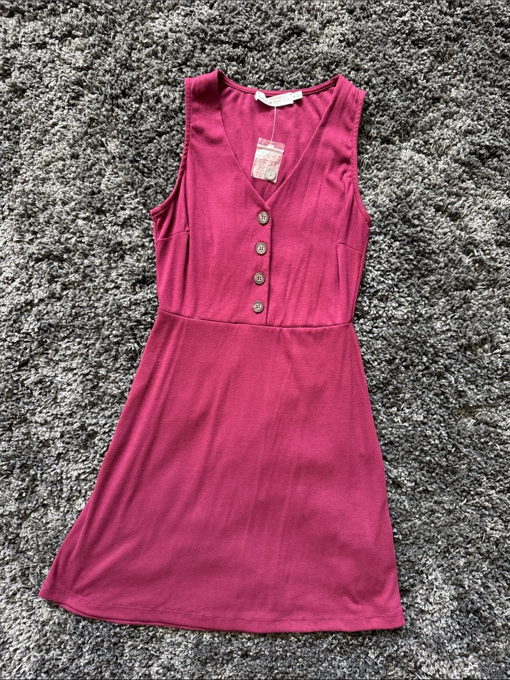 Lulus Lush Knit Maroon Dress- Size XS